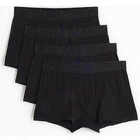 River Island 4 Pack Cotton Stretch Ri Trunks
