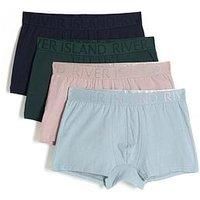 River Island Mixed Pastel Stretch Ri Trunks 4 Pack