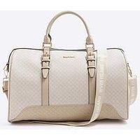 River Island Monogram Barrel Holdall Weekend Bag