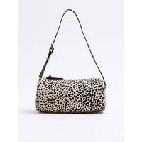 River Island Leather Animal Print Shoulder Bag