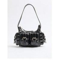 River Island Buckle Pocket Utility Shoulder Bag
