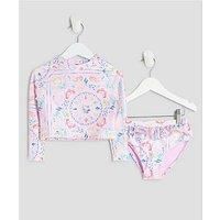 River Island Mini Mini Girls "Under The Sea" Printed Bikini Set - Lilac