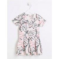 River Island Mini Mini Girls Scuba Butterfly Dress - Pink