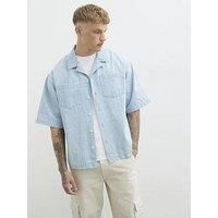 River Island Regular Fit Paisley Denim Shirt