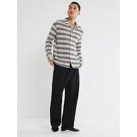 River Island Long Sleeve Crochet Shirt - Cream
