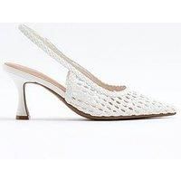River Island Woven Sling Back Court Heels