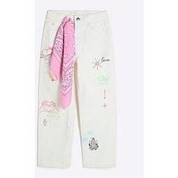 River Island Tarot Straight Jean - White