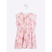 River Island Mini Girls Floral Playsuit - Pink