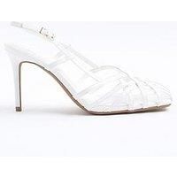 River Island Caged Square Toe Heels