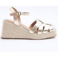 River Island Woven Wedge Sandals