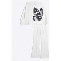 River Island Girls Butterfly Hoodie Set - Cream