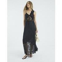 River Island Premium Lace Satin Maxi Slip Dress