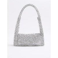 River Island Beaded Metallic Clutch Bag