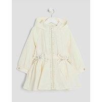 River Island Mini Girls Peplum Hooded Raincoat - Cream