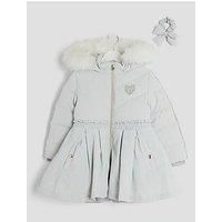 River Island Mini Girls Padded Skirt Coat - Grey