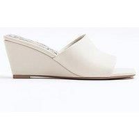 River Island Square Toe Wedge Sandals