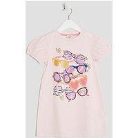 River Island Mini Girl Sunglasses T-Shirt Dress - Pink