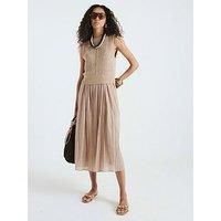 River Island Hybrid Jumper Maxi Dress - Beige