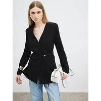 River Island Long Sleeve Belted Blazer