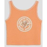 River Island Older Girls Shell Tank Top - Orange