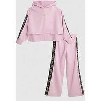 River Island Older Girls Hooded Sweat Set - Pink