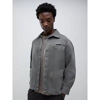 River Island Long Sleeve L'Espoir Graphic Overshirt - Grey