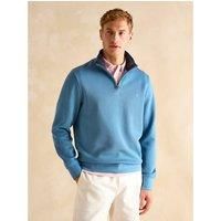 Men's Alistair Quarter Zip Cotton Sweatshirt, Blue