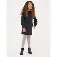 Fatface Girls Sequin Knitted Dress - Navy