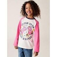Little Bird Girls Super Cowboy Long Sleeve T-Shirt - Pink