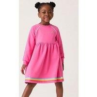 Little Bird Girls Long Sleeve Sweat Dress - Pink