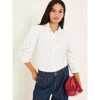 Fatface Roxi Embroidered Blouse - White