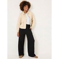 Fatface Shirred Palazzo Pant - Black