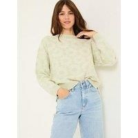 Fatface Floral Jumper - Green