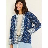 Fatface Kaia Tile Geo Jacket - Blue