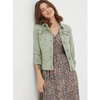 Fatface Tasha Denim Jacket - Light Green