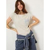 Fatface Sea Graphic T-Shirt - Grey