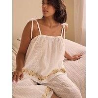 B By Ted Baker Floral Cami Pyjama Set - White