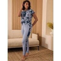 B By Ted Baker Floral T-Shirt Pyjamas - Blue