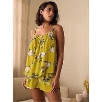 B By Ted Baker Floral Cami Short Pyjama Set - Green