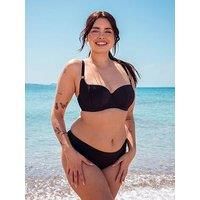 Curvy Kate Jet Set Bikini Brief Classic Mid Rise Womens Ribbed Swimwear CS034500