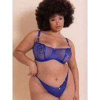 Scantilly by Curvy Kate Ornate Thong Sexy Semi Sheer Womens Knickers ST039200