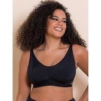 Curvy Kate Women/'s Zen Non-Wired Bralette Plunge Bra, Opaque, Black, 40HH