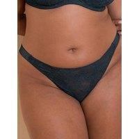 Curvy Kate All Night Lace Tanga Thong Mid Rise Briefs Knickers Lingerie