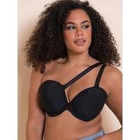 Curvy Kate Womens Superhero Multiway Padded Plunge Bra, Black, 34D UK