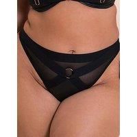 Scantilly Thong Knickers Harnessed Womens Ladies Lingerie Underwear Black S-XL