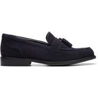 Clarks Mens Craft Arlo Step Navy Suede Slip Ons