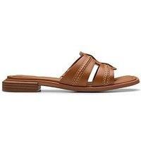 Clarks Ariany Leather Mule Sandal - Brown