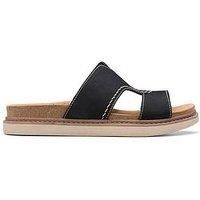 Clarks Arwell Walk Casual Leather Sandal - Black