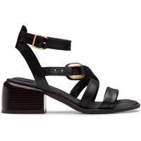 Clarks Womens Morwyn Strap Black Leather