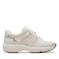 Clarks Women/'s Tivoli Walk Sneaker, Off White Combi, 8 UK